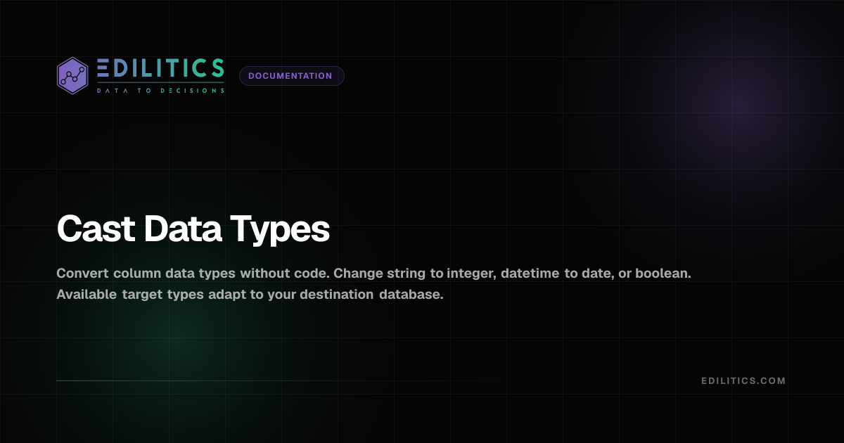Cast Data Types | Edilitics Docs